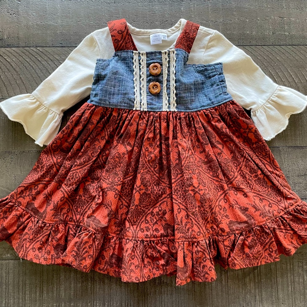 Girls Fall Dress Size 18-24 months 2pc Set